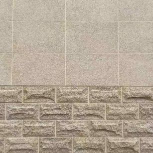 景德镇 黄金麻自然面蘑菇石配荔枝面干挂