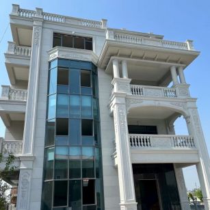 景德镇 白麻花岗岩别墅外墙干挂效果展示