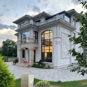 景德镇 白麻花岗岩私人别墅干挂石材豪华定制