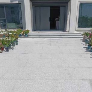 景德镇 芝麻白花岗岩地铺石地面铺装