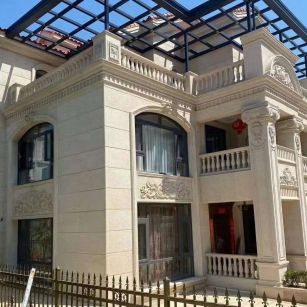 景德镇 黄金麻花岗岩荔枝面别墅外墙干挂