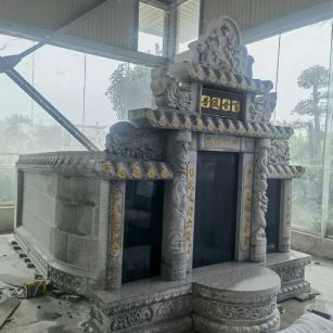 景德镇 芝麻白墓碑效果展示图