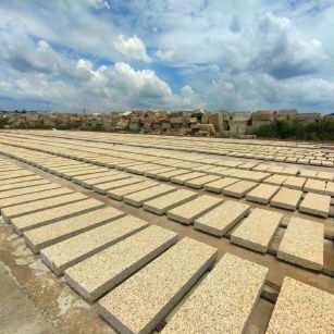 景德镇 黄金麻荔枝面花岗岩石材地铺石防护中
