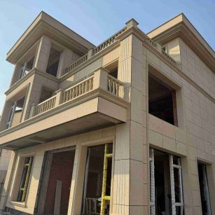 景德镇 黄金麻花岗岩石材荔枝面外墙干挂效果展示