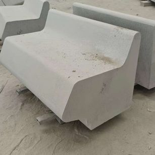 景德镇 芝麻白花岗岩异形坐凳，石凳