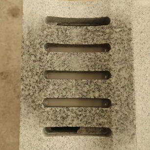 景德镇 芝麻白拉丝面花岗岩U型开槽排水槽