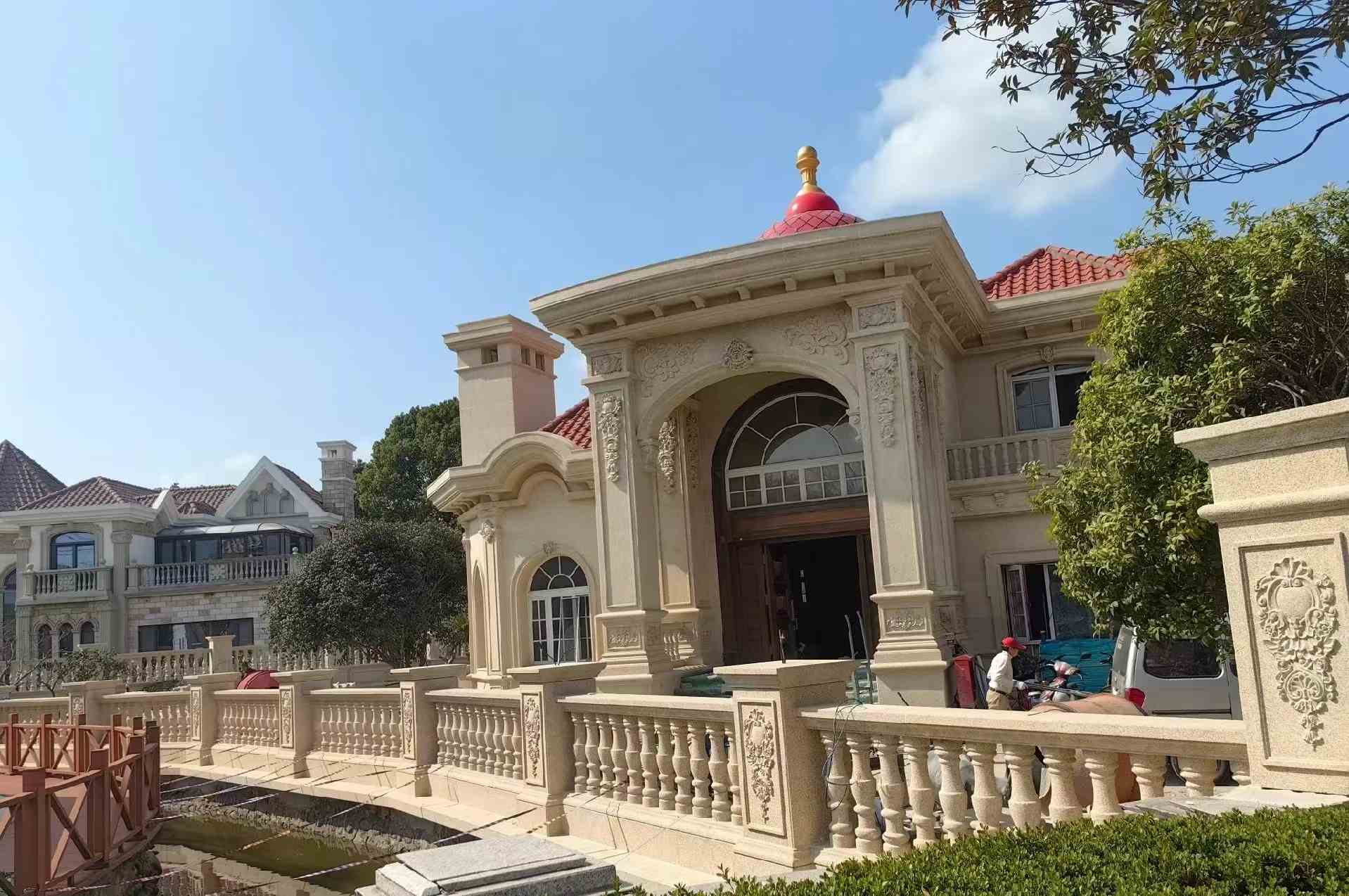 景德镇 黄金麻花岗岩欧式别墅