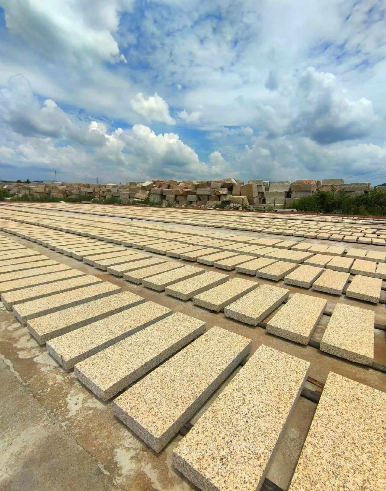 景德镇 黄金麻荔枝面花岗岩石材地铺石防护中