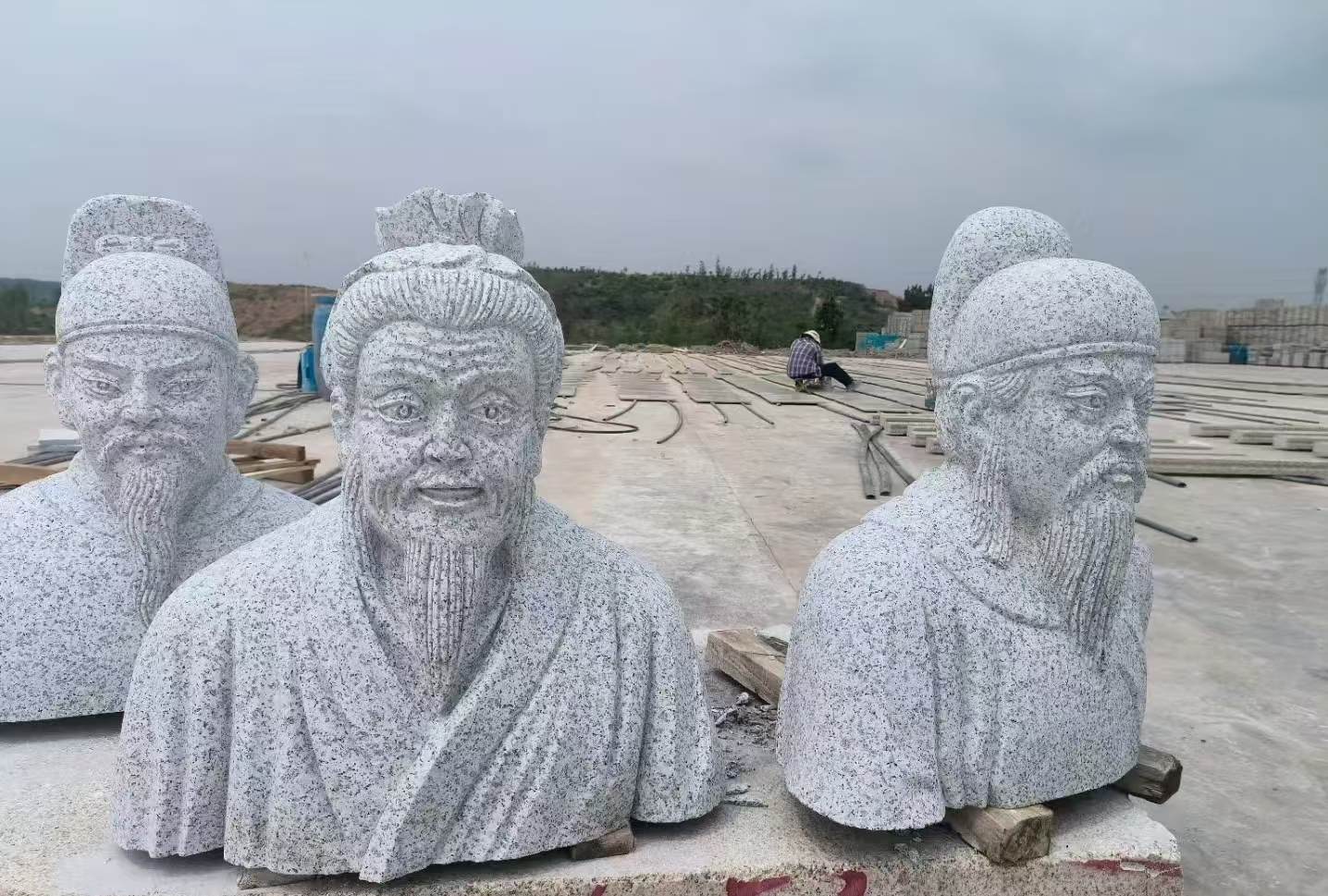景德镇 白麻花岗岩石材人物立体雕刻