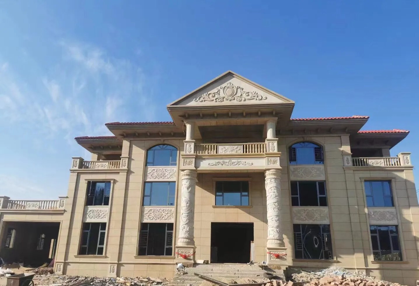 景德镇 黄金麻花岗岩别墅外墙干挂