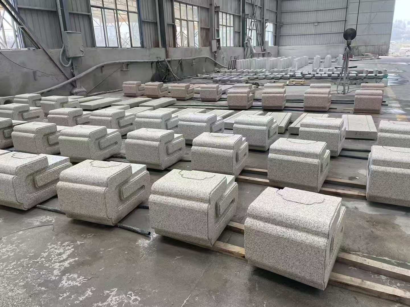 景德镇 白麻花岗岩异形加工-石凳，坐凳