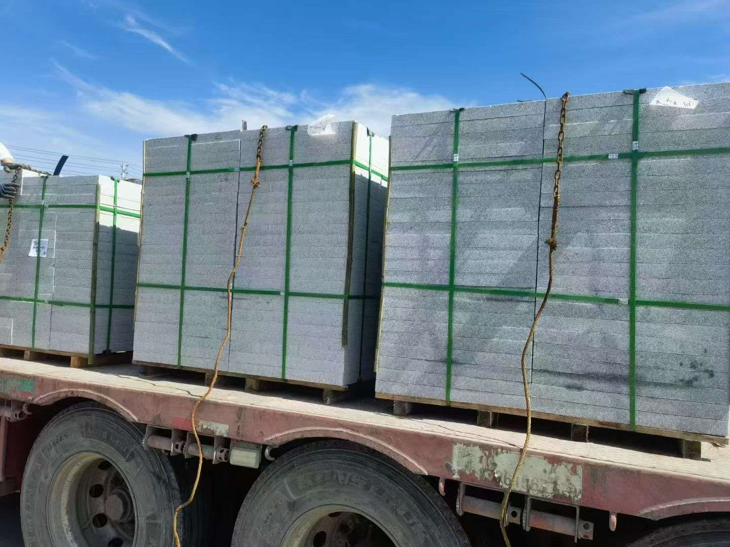 景德镇 芝麻白花岗岩地铺石装车日常