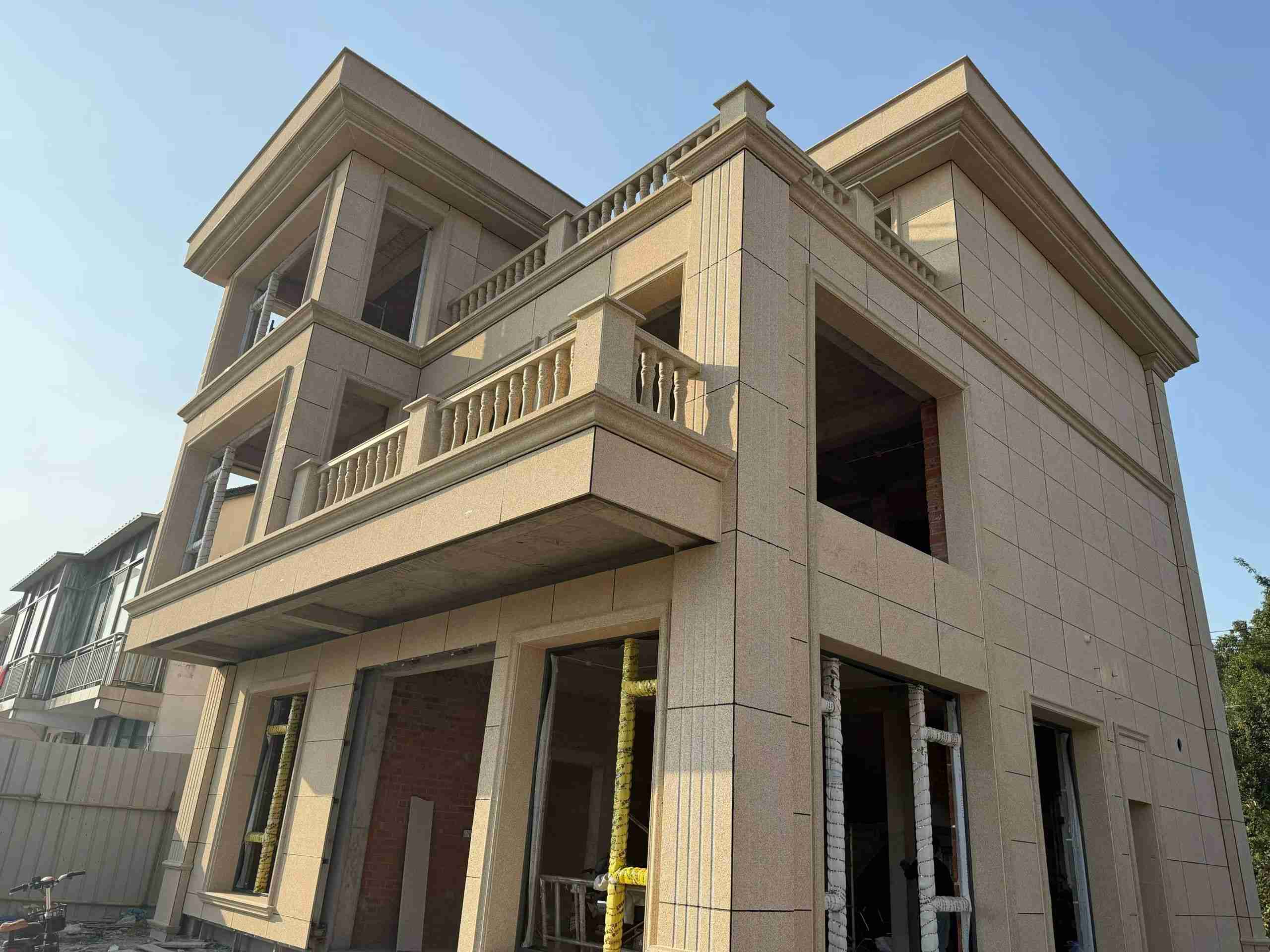 景德镇 黄金麻花岗岩石材荔枝面外墙干挂效果展示