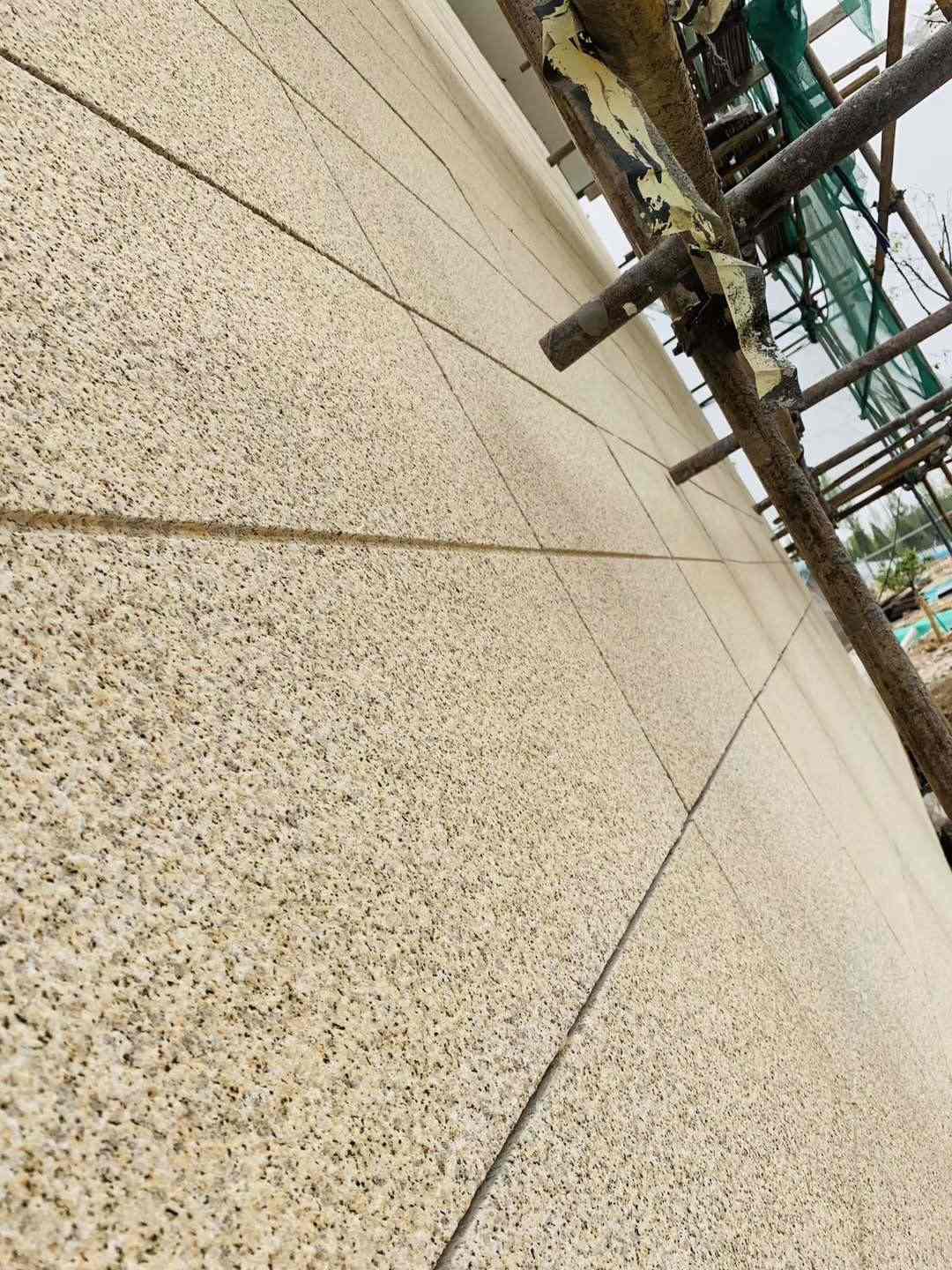 景德镇 黄金麻花岗岩荔枝面外墙干挂石材效果示例