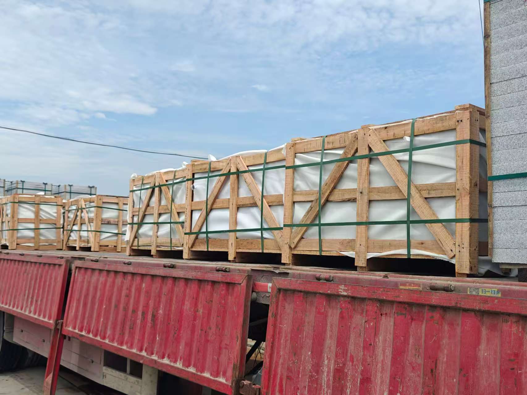 景德镇 芝麻白花岗岩地铺石出口专车-泰国游