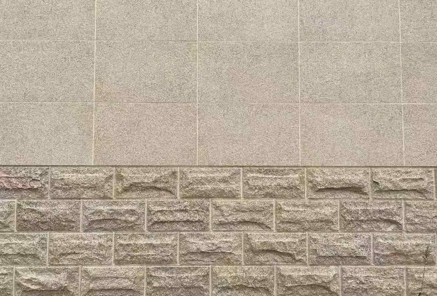 景德镇 黄金麻自然面蘑菇石配荔枝面干挂