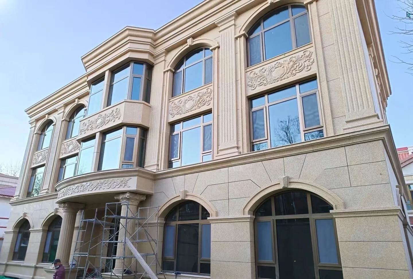 景德镇 黄金麻花岗岩别墅外墙干挂