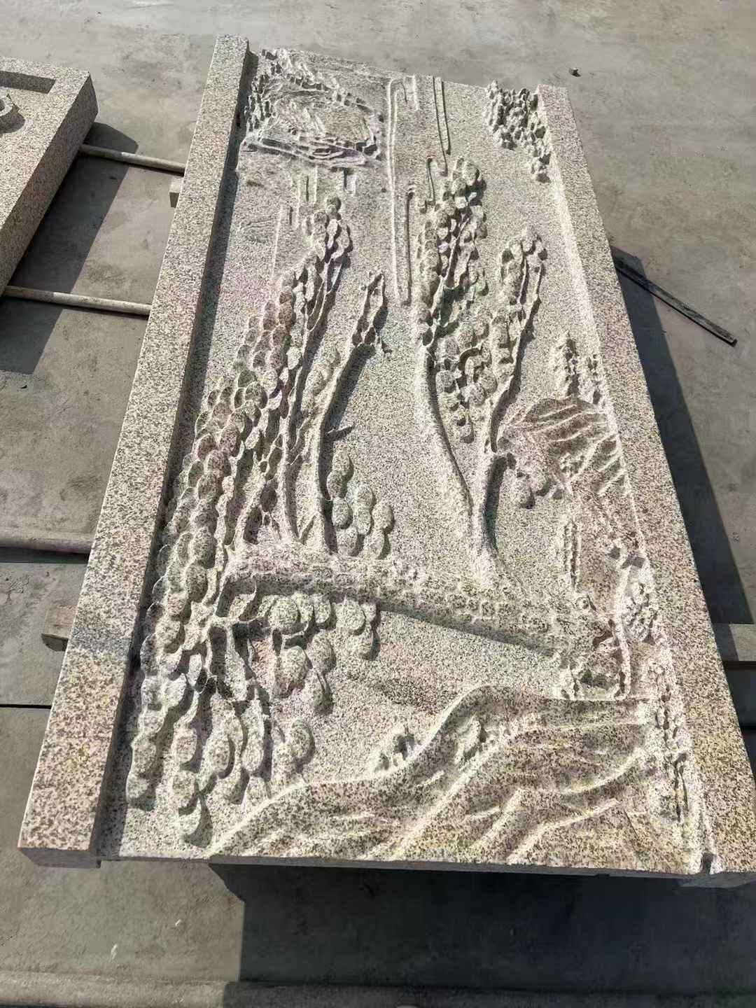 景德镇 黄金麻雕刻板浮雕迎客松